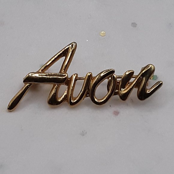 Avon Exclusive For Representative Pin Cursive Script With Pinback Brand New - Picture 1 of 9